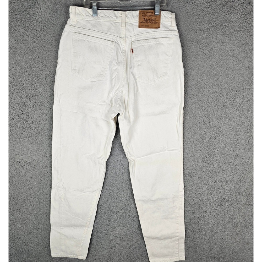 Levi's Jeans Womens 14L White 921 Tapered Leg Vintage Made in USA Orange Tab